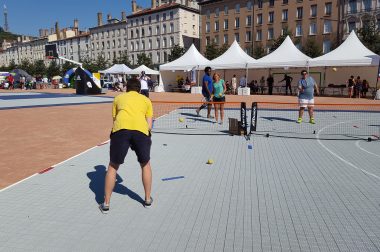 Démonstration de blind tennis