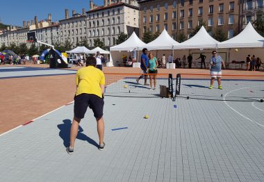 Démonstration de blind tennis