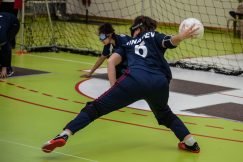 Joueuse du Collectif UNADEV de Torball lors du Tournoi des Nations à Nice en 2016