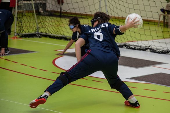 Joueuse du Collectif UNADEV de Torball lors du Tournoi des Nations à Nice en 2016