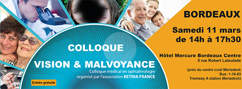 Affiche sur le colloque Retina France en mars 2017