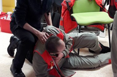 Lors de la formation aux 1ers secours