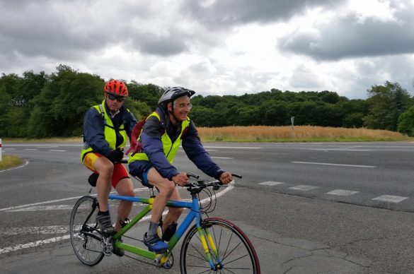 Patrice et Patrick sur leur tandem