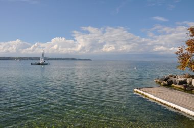 Vue du lac, calme plat