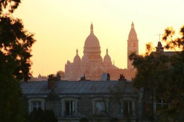 Coucher de soleil sur le sacré coeur paris © Caroline DUEZ