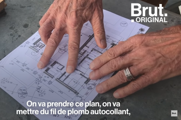 plan avec fil de plomb