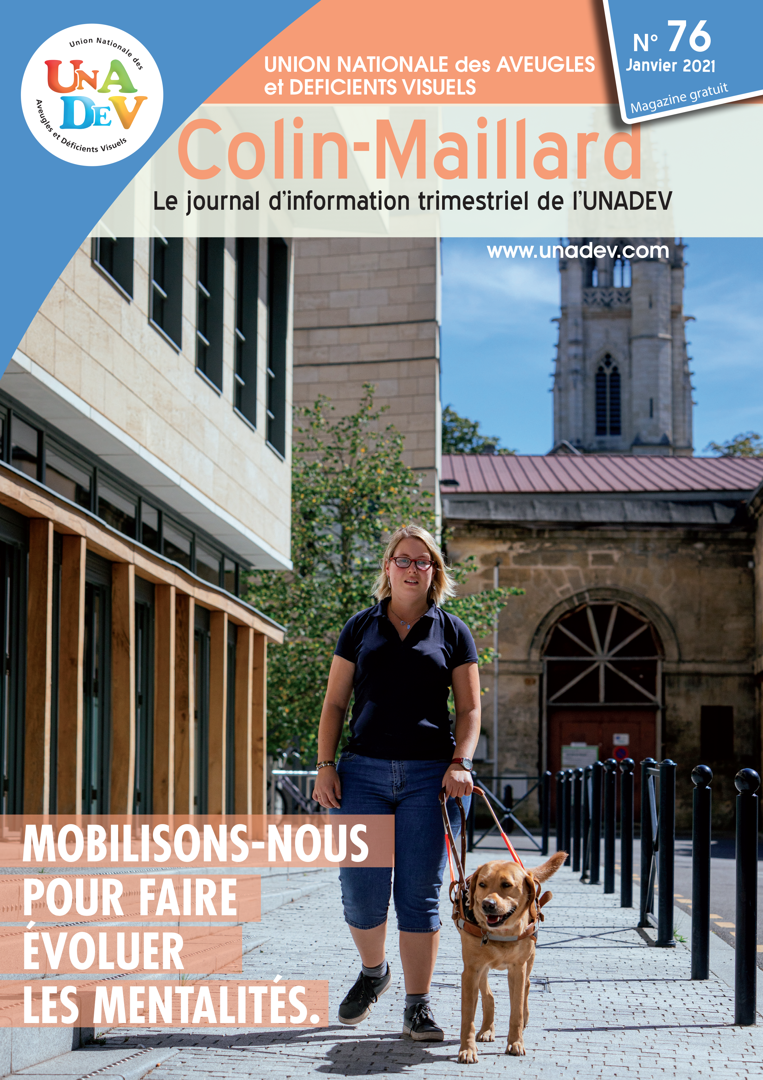 Couverture du magazine Colin Maillard n°76 de l'UNADEV