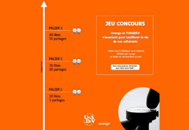 Visuel avec le concours orange faisant gagner des montres